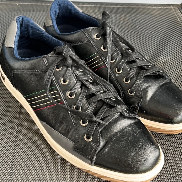 Jousen Mens Leather black casual shoes, 11 medium. - Picture 1 of 9